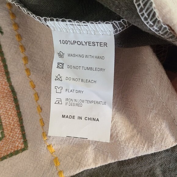 Oversized Embroidered Harvest Autumn Midi Dress NEW Sunflower Corn Fall Boho S - Picture 9 of 10